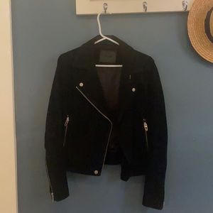 BLANK NYC Black Suede Moto Jacket (XS)